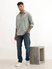 Solid Regular Fit Full Sleeve Shirt | Light Green