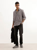 Solid Regular Fit Full Sleeve Shirt | Grey