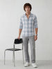 Classic Regular Fit Checkered Shirt | Light Blue