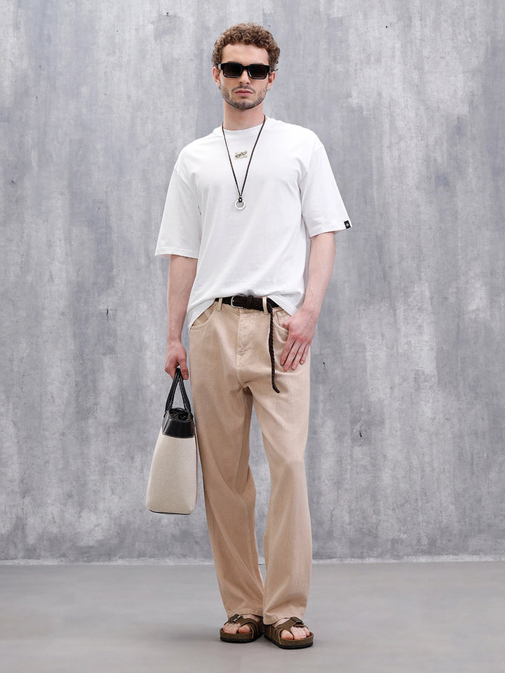 Solid Oversized Fit T-Shirt | White