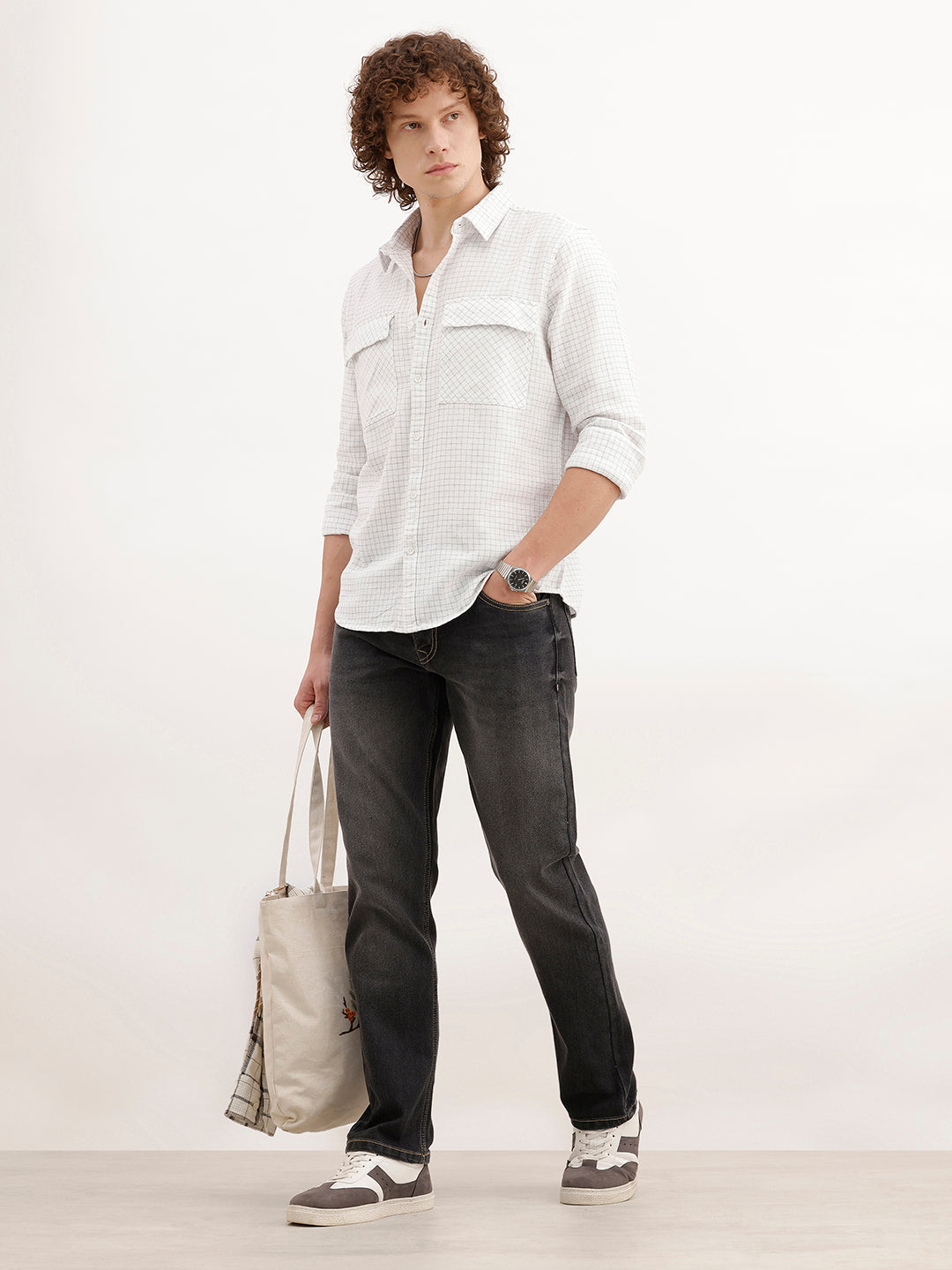 Faded Slim Fit Denim Jeans | Dark Grey