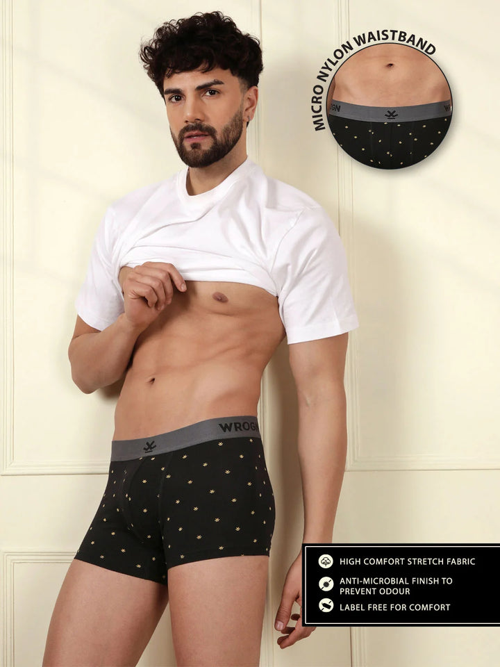 Soft Cotton Solid & Print 2-Pack Trunks