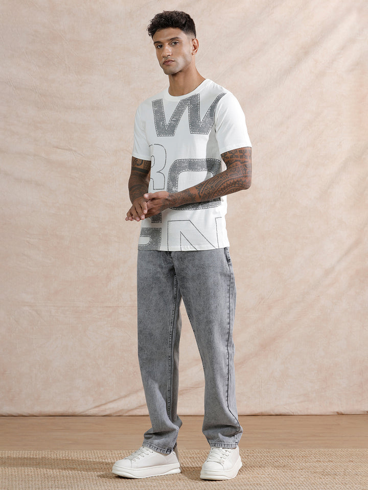 Heavy Fade Anti Fit Jeans | Light Grey