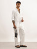 Solid Slim Fit Full Sleeve Shirt | Off White