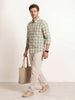 Regular Slim Fit Checkered Shirt | Khaki