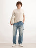 Loose Fit Faded Denim Jeans  | Light Blue