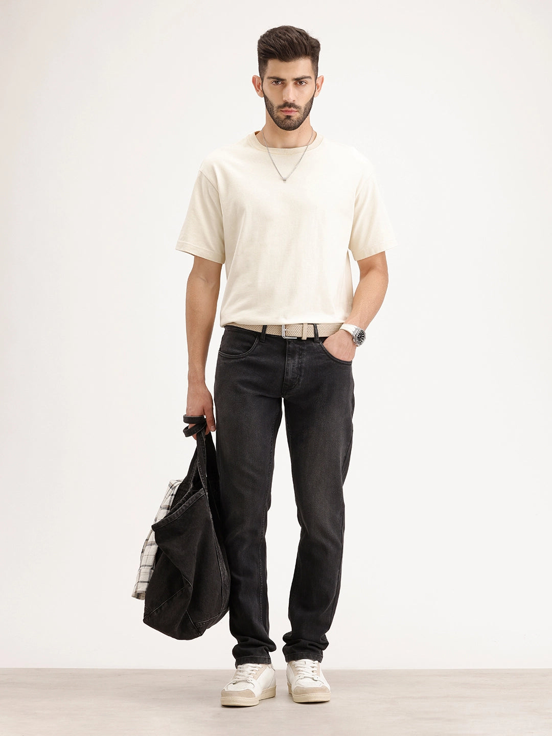 Slim Fit Denim Jeans | Dark Grey