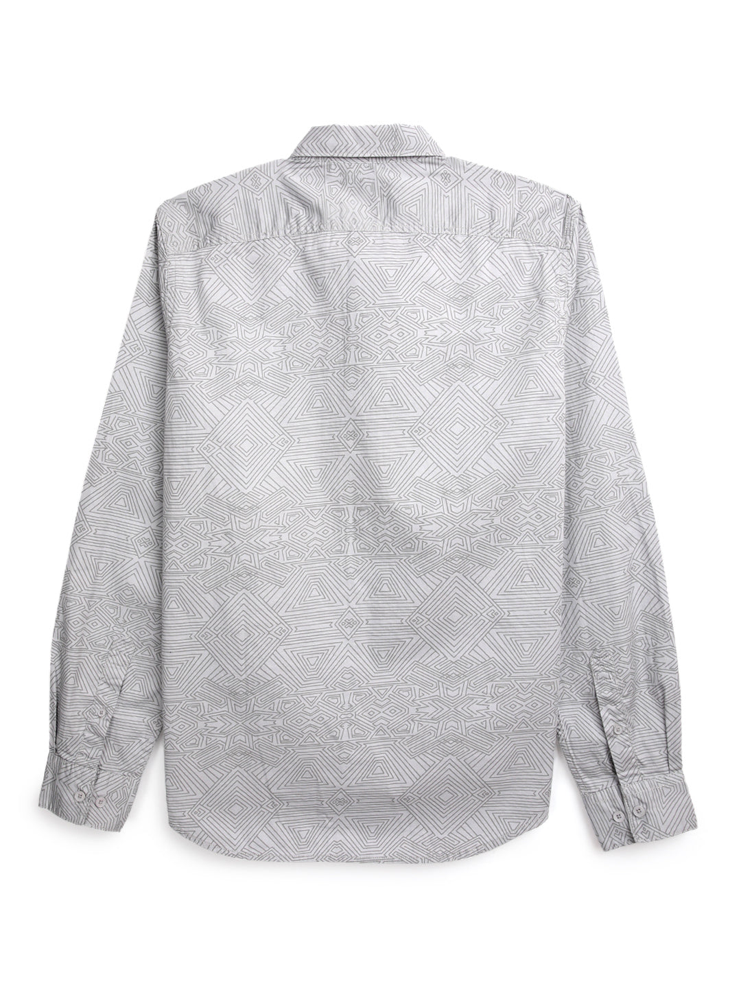 Multi Patterns Grey AOP Shirt