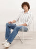 Slim Fit Striped Shirt | White