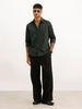 Solid Slim Fit Full Sleeve Shirt | Dark Green | WSH01FSSL7065W