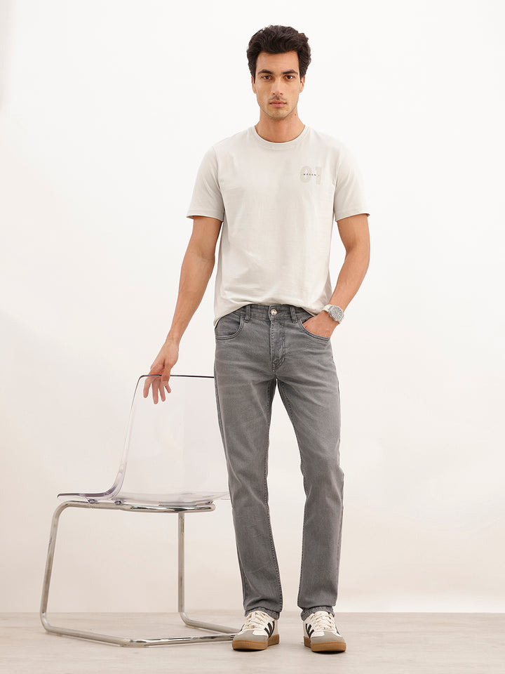 Faded Slim Fit Denim Jeans | Grey