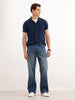 Bootcut Fit Faded Denim Jeans  | Light Blue