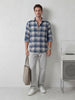 Regular Fit Checkered Shirt | Blue