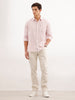 Classic Slim Fit Striped Shirt  | Pink