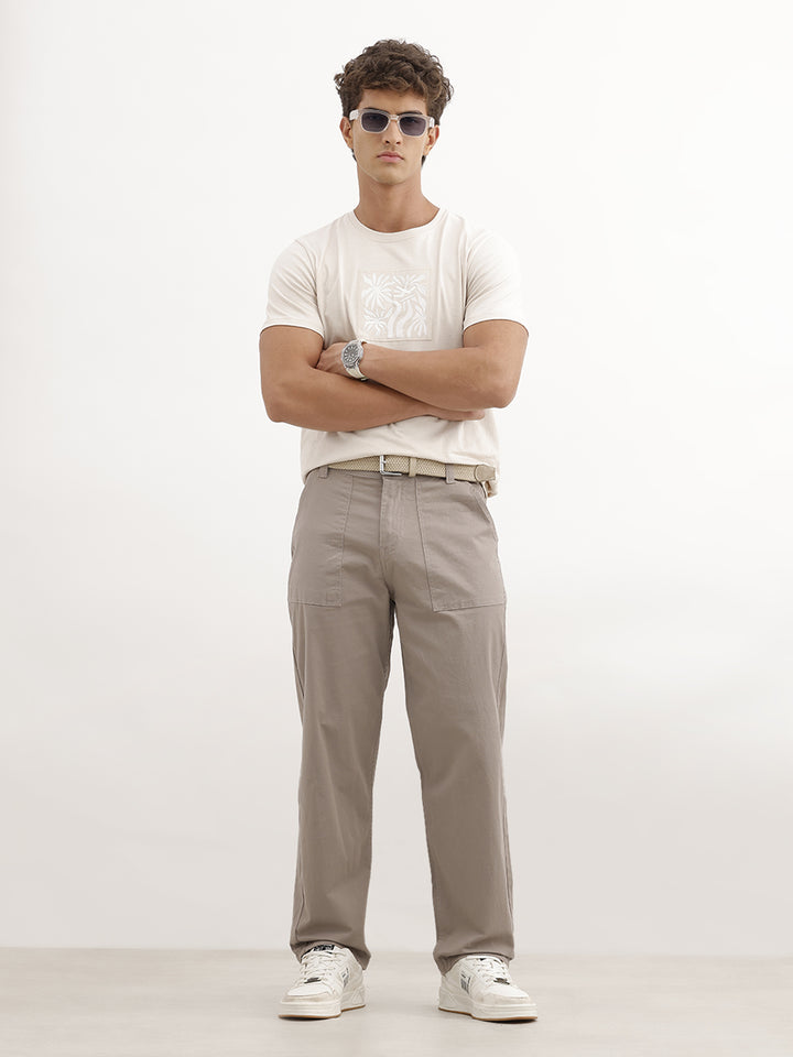 Solid Loose Fit Trouser | Grey
