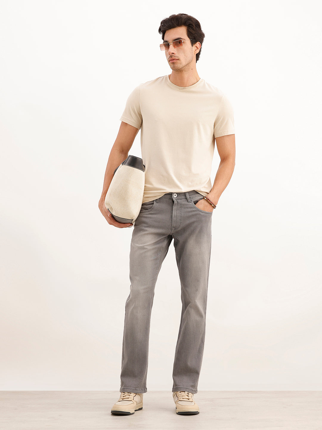 High Fade Straight Fit Denim Jeans | Grey