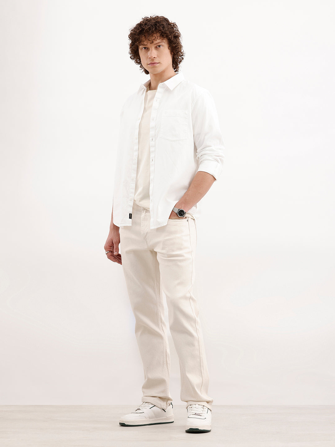 Solid Slim Fit Shirt | White