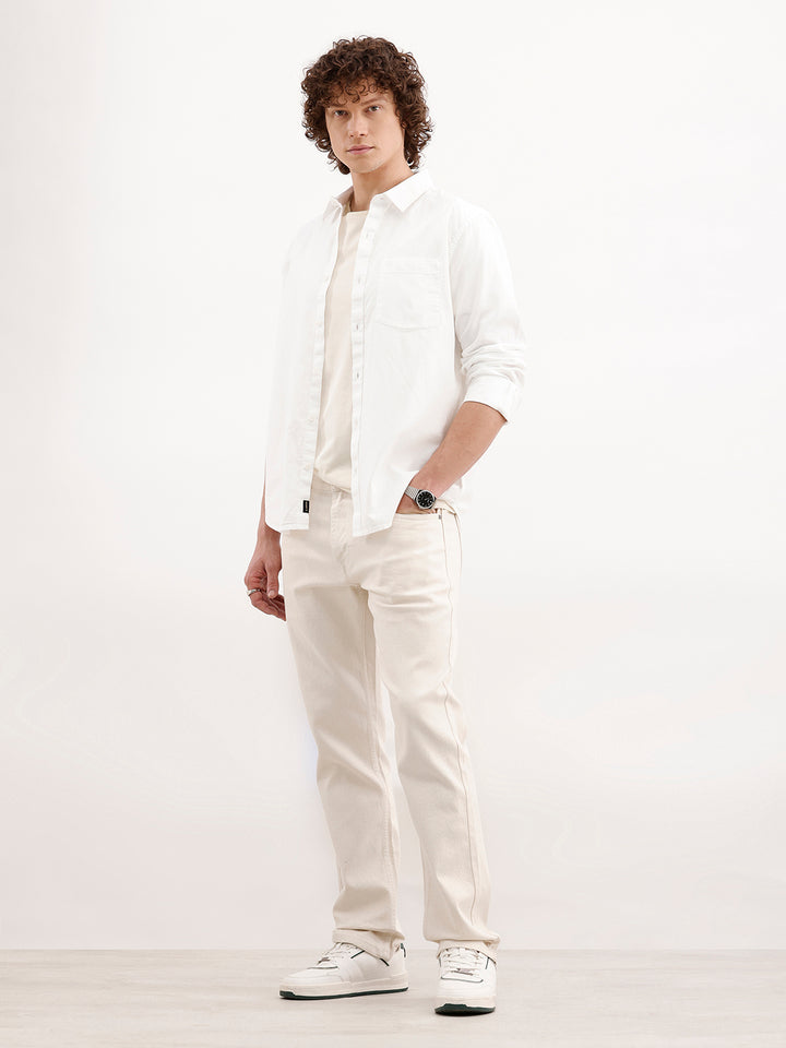 Solid Slim Fit Shirt | White