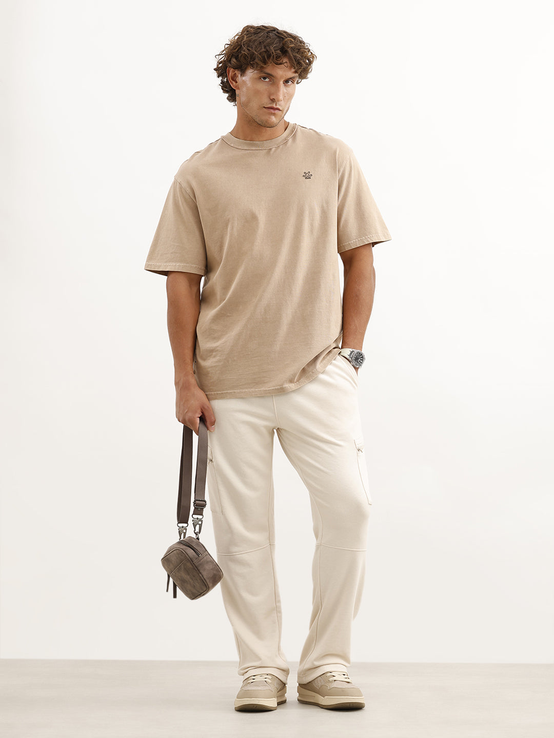 Comfort Fit Double Pocket Jogger | Beige
