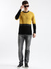 Colour-Blocked Comfort Yellow Sweater