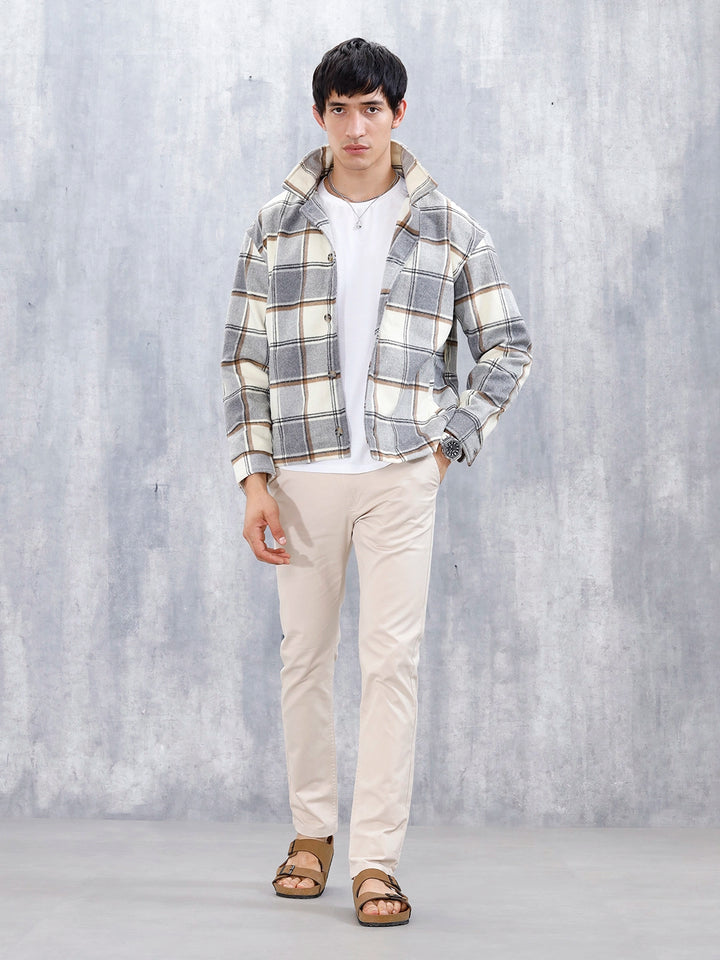 Men's Causla Slim Fit Trousers | Beige