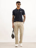 Slim Fit Tipping Collar Polo T-Shirt | Navy Blue
