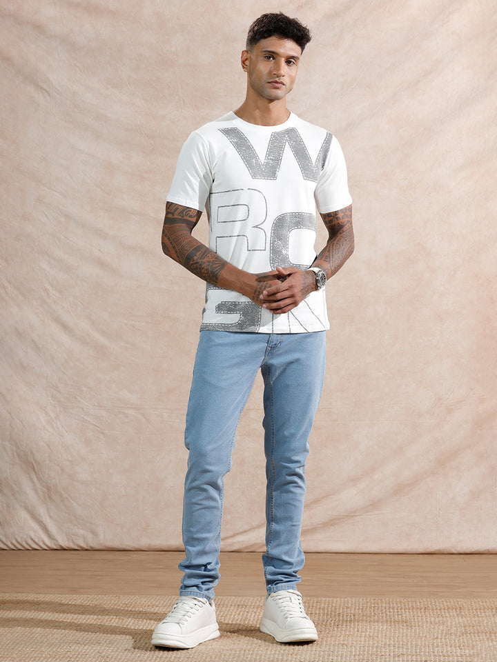 Casual Slim Tapered Jeans | Light Blue