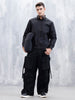 Men's Solid Casual Regular Fit Bomber Jacket | Black