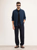Slim Fit Textured Shirt | Blue