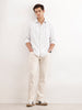 Regular Fit Striped Shirt  | White