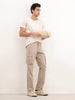 Solid Straight Fit Cargo Trouser | Khaki