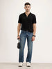 Faded Straight Fit Denim Jeans | Light Blue
