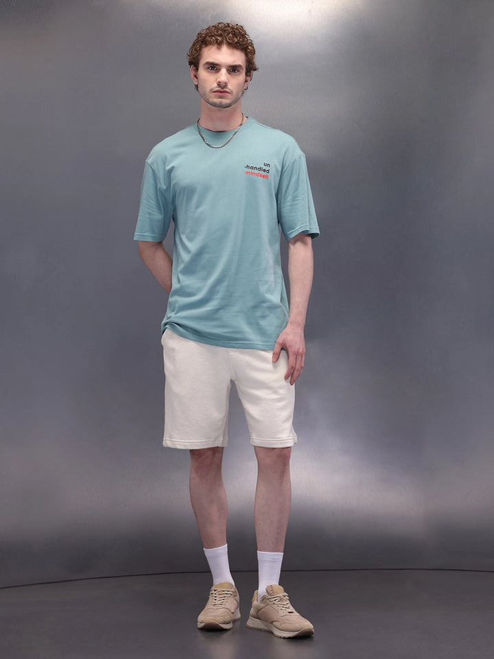 Back Printed Oversized T-Shirt | Green