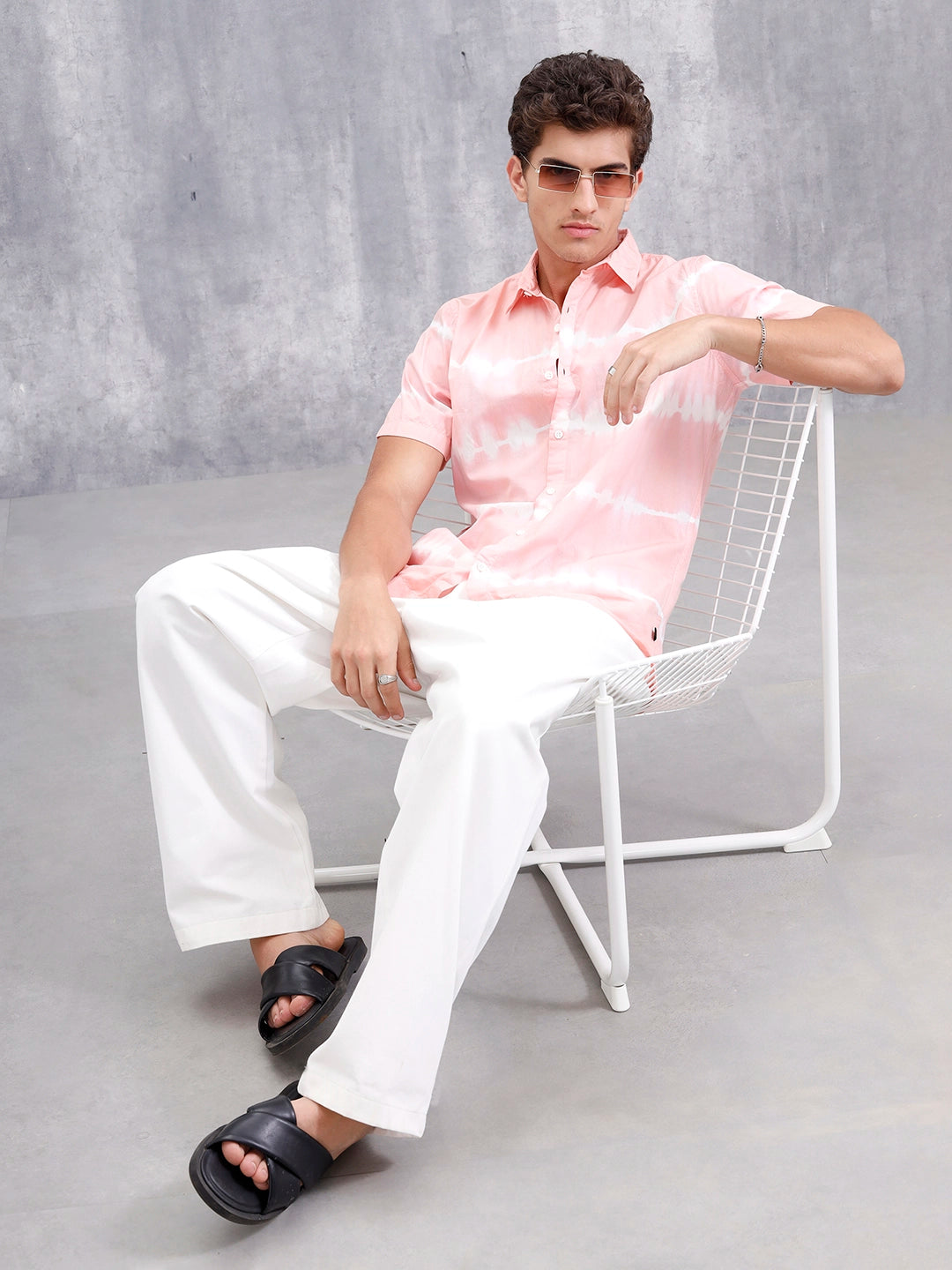 Tie Dye Printed Regular Fit Shirt | Pink