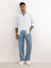 Textured Regular Fit Full Sleeve Shirt | Blue