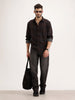 Comfort Fit Checkered Shirt | Black