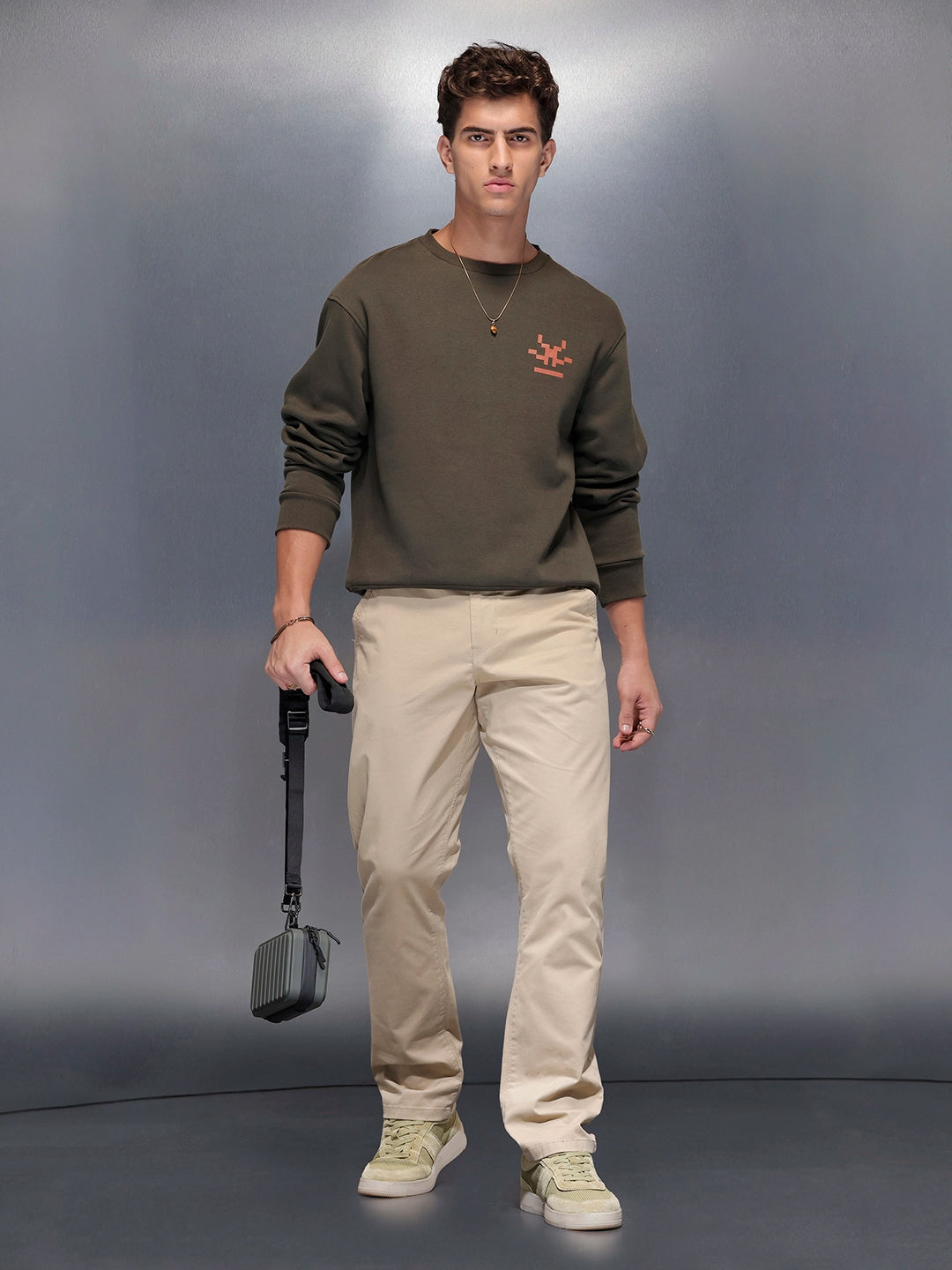 Men’srelax fit trousers | Khaki