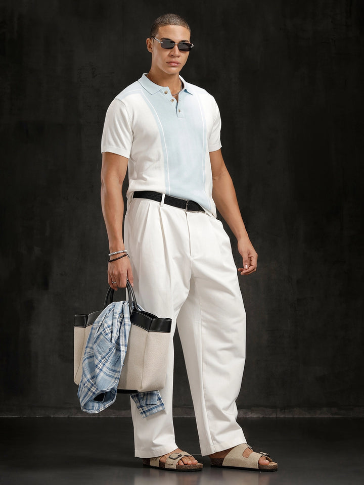 Flat Knit Slim Fit T-Shirt | Off White