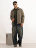 Solid Comfort Fit Puffer Jacket | Olive