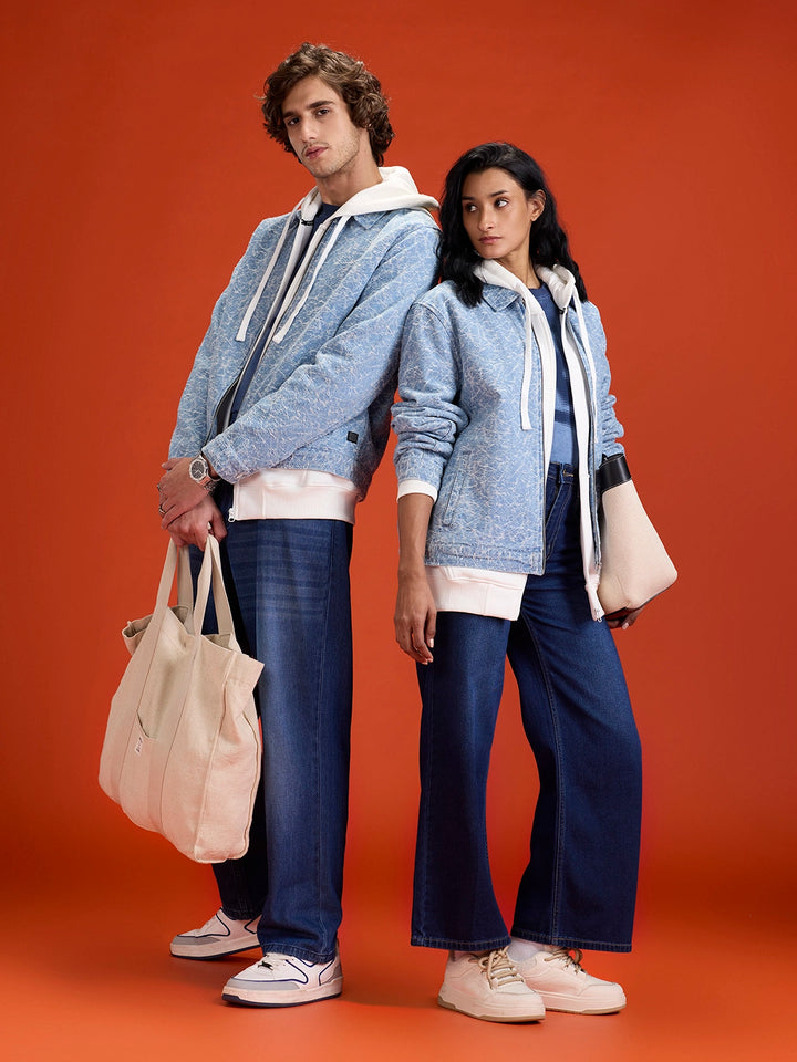 Frostwave Textured Zip Jacket | Blue