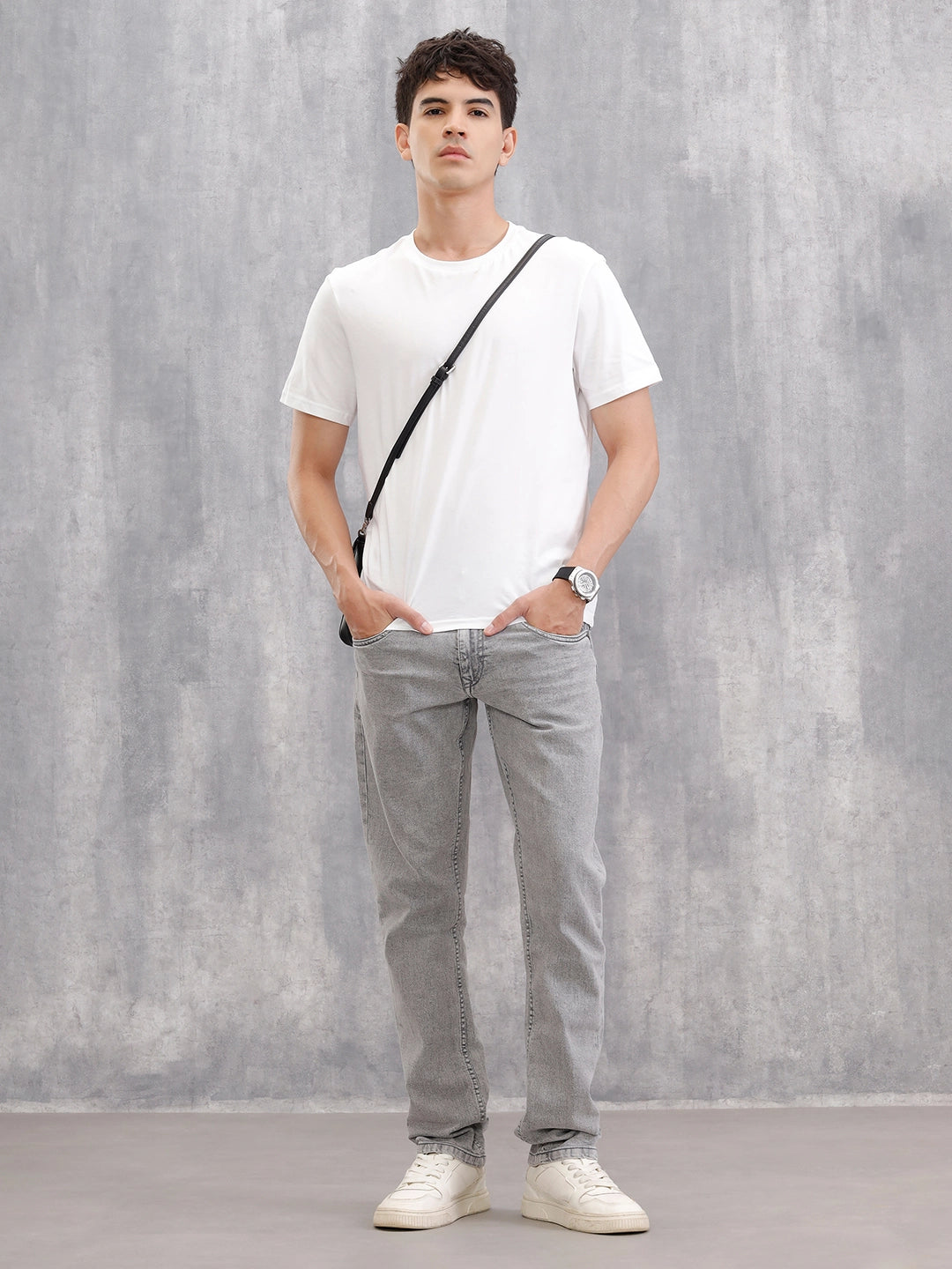 Heavy Washed Grey Jeans | Grey