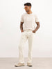 Solid Relaxed Fit Denim Jeans | Beige