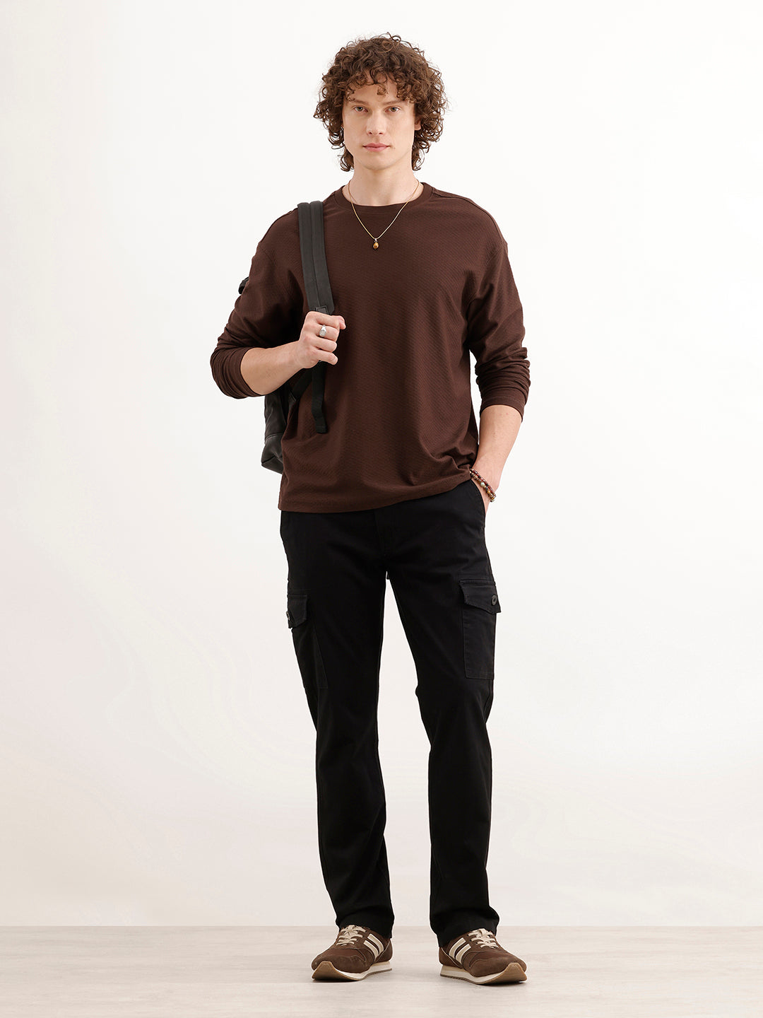 Straight Fit Mens Trouser  | Black