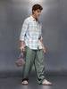 Men's Casual Slim Fit Checkered Shirt  |  Green