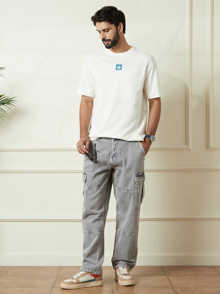 Heavy GSM Back Print T-Shirt | Off White