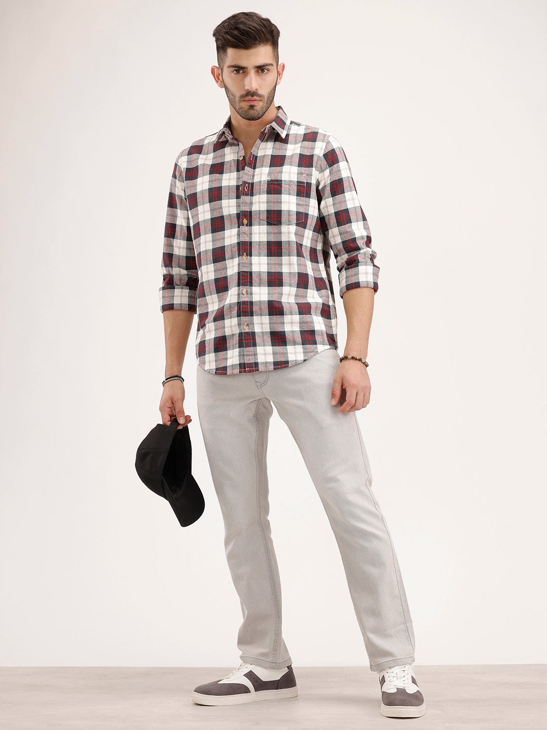 Straight Fit Denim Jeans | Grey