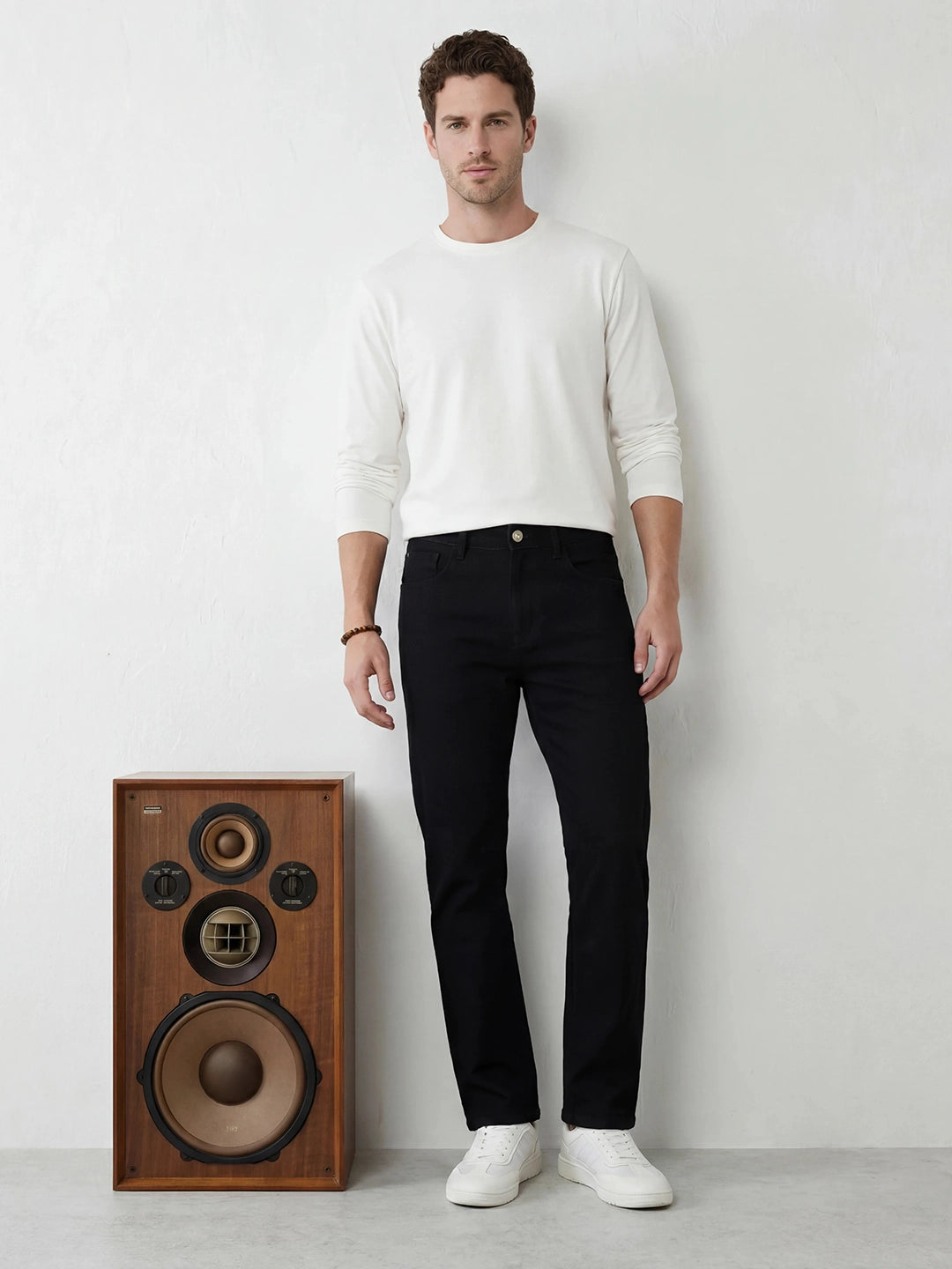 Solid Anti Fit Denim Jeans | Black