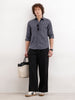 Slim Fit Textured Striped Shirt | Dark Grey