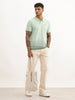 Classic Placement Printed Polo T-Shirt | Green | WWTS357F