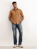 Solid Regular Fit Full Sleeve Shirt | Khaki